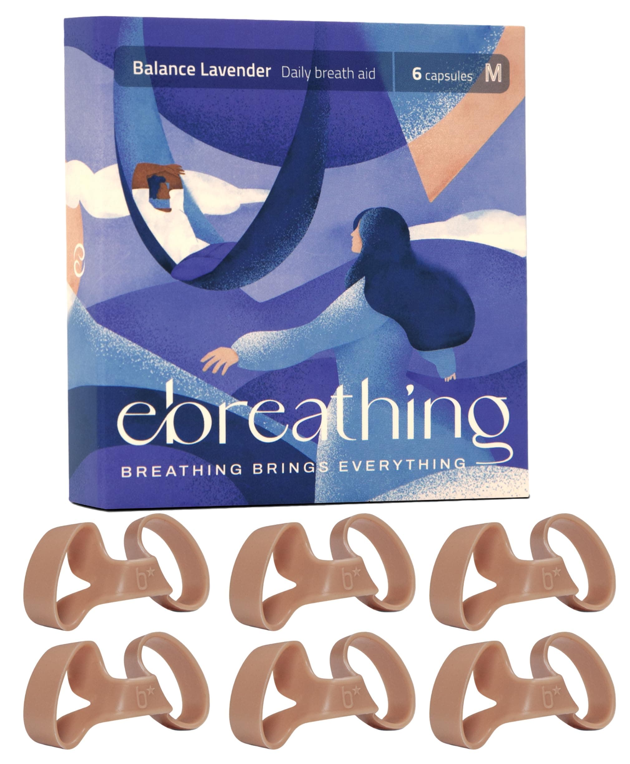 Soft Nasal Dilators for Improved Breathing, Snoring Relief & Sinus Congestion - Comfortable Nose Vents for Sleep, Sports & Daily Use (Brown_Lavender Scent, Medium)