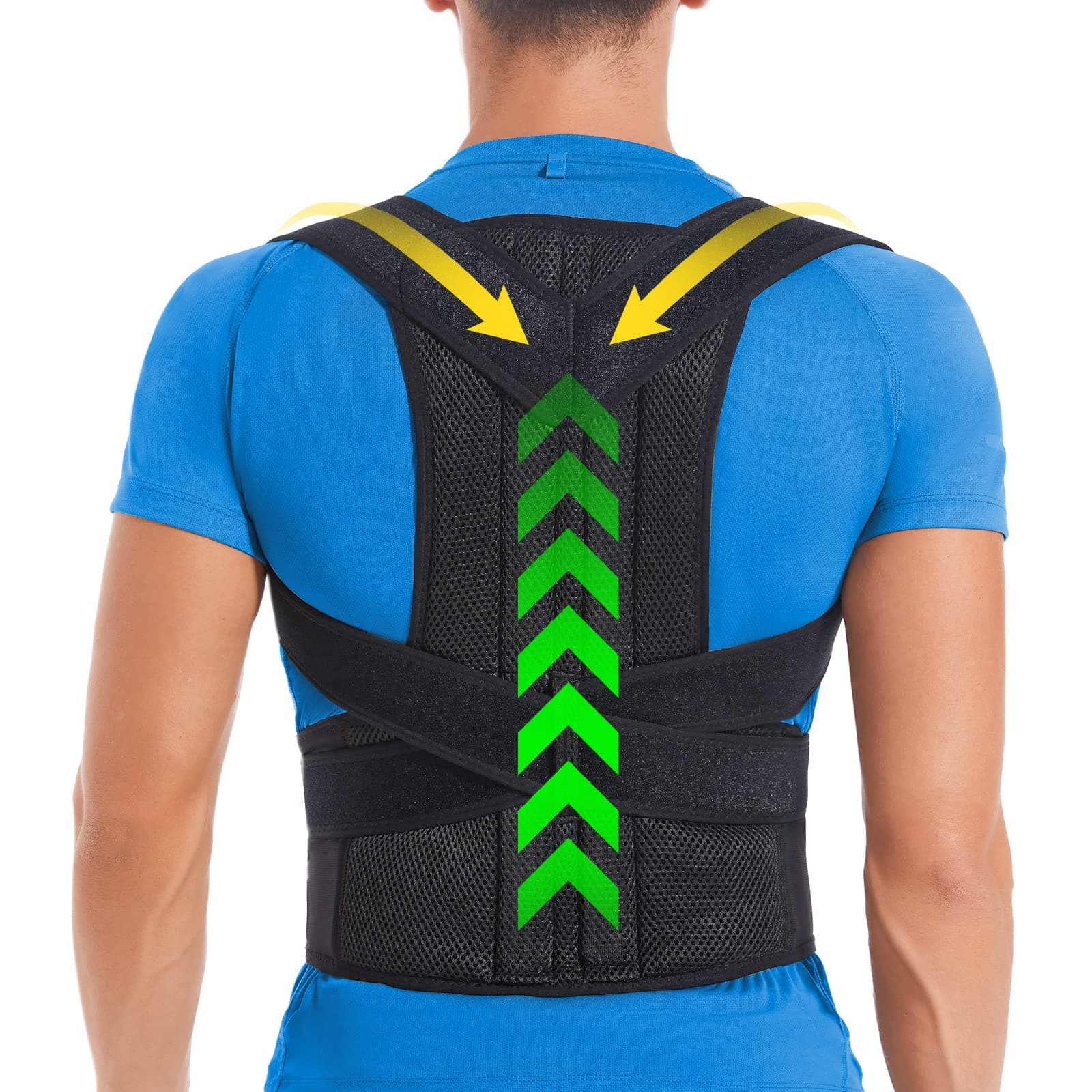 Back Brace Posture Corrector for Women and Men, Back Braces for Upper and Lower Back Pain Relief, Adjustable and Fully Back Support Improve Posture and Lumbar Support(S, 26"-30" Waist)