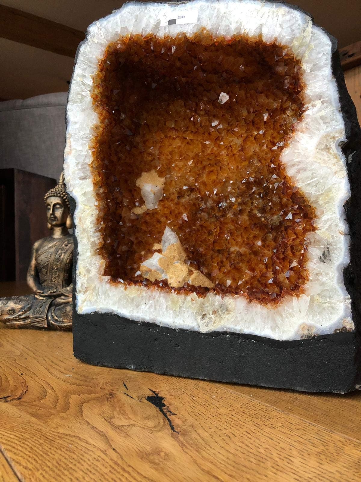 Citrine Geode 5 Crystal Cluster Druzy Premium Grade 35.18kg H38xW30cm