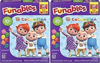 Fruity Snacks, Cocomelon, Assorted Fruit Flavored Snacks, 0.8 oz 10 ct (Pack of 2)