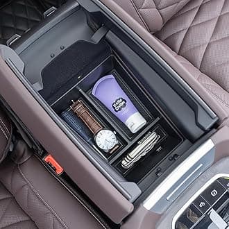 JKCOVER Center Console Organizer Tray Compatible with BMW X5 G05 X7 G07 (2019-2024) and X6 G06 (2020 2021 2022 2023 2024) Accessories Armrest Secondary Storage Box, ABS Plastic