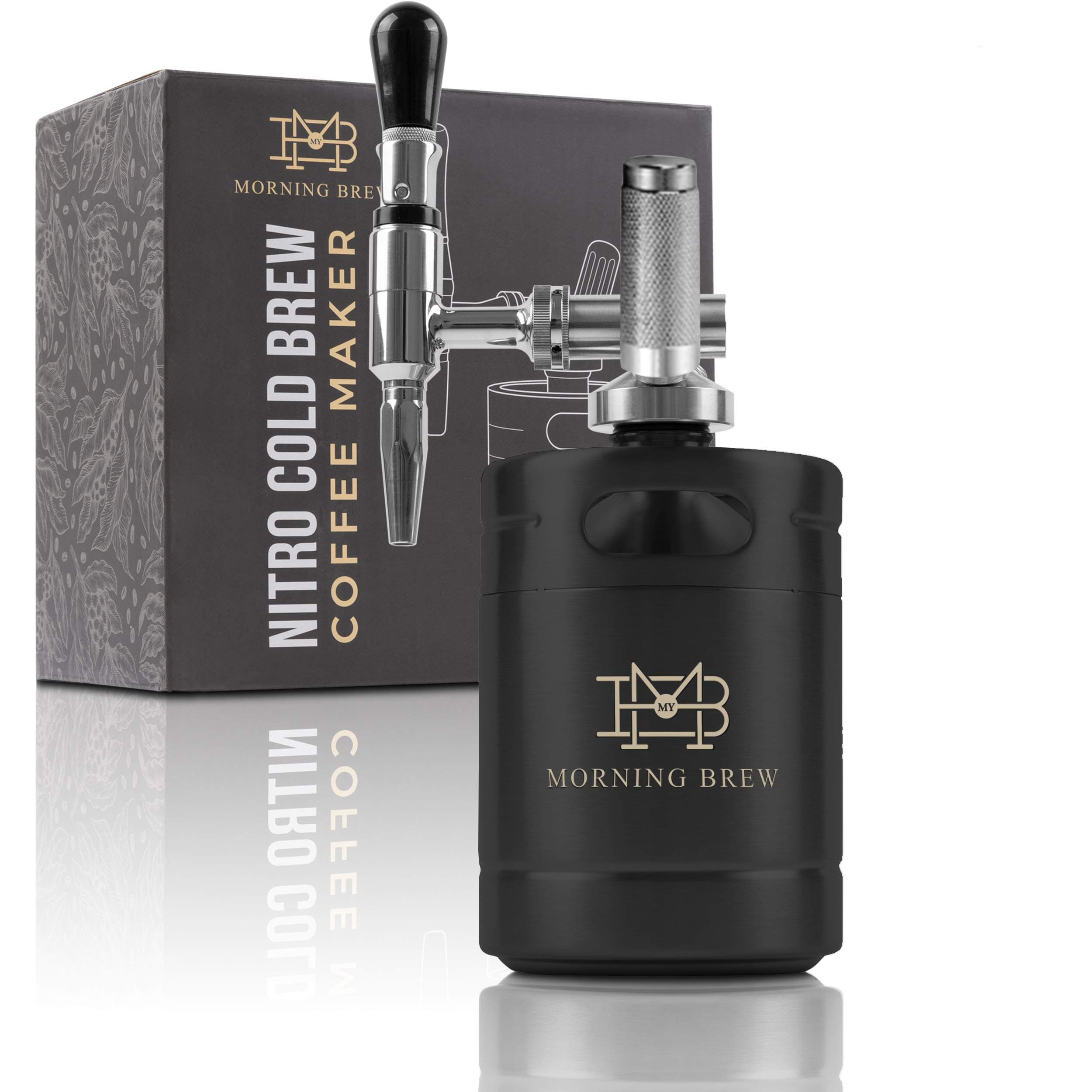 Nitro Cold Brew Coffee Maker | Premium Portable Home Brewing Kit (Black)