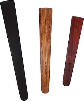 3-Piece Wood Kitchen Utensil Set: 3 Thin Wood Cooking Spatulas. Multipurpose wooden spatula set, great for flipping, sauteing, tasting, stirring. Handmade Wooden Utensils Set, Made in USA - EJB