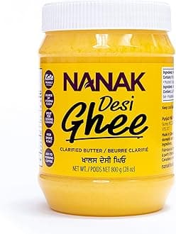 Nanak Desi Ghee Clarified Butter - Premium Quality, Keto Friendly, Certified Paleo, Lactose-Free, Source of Vitamins A & D Great Alternative for Butter Suitable for Cooking (28 oz)