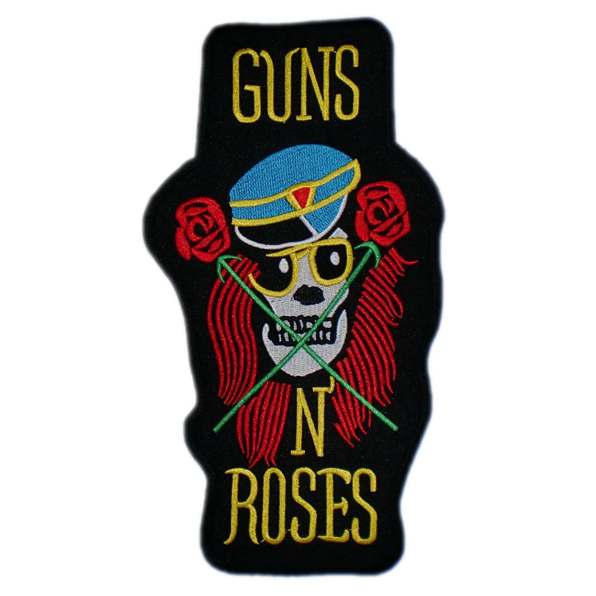 5x10" Human Skull Guns N' Roses Rock Vest Back Patch Xl