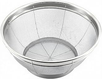 Fine Mesh Strainer for Kitchen, 4 Quart Stainless Steel Colander Bowl for Pasta, Rice, Fruit, Metal Net Baskets with Resting Base - Strain, Drain, Rinse