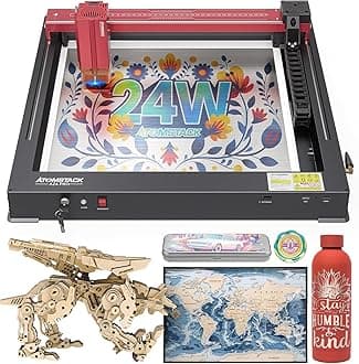 ATOMSTACK A24 Pro Series Laser Engraver, Unibody Laser Cutter and Engraving Machine, 600mm/s High Speed Laser Engraver for Wood and Metal, Acrylic, Glass, etc.(24W-A24 Pro)