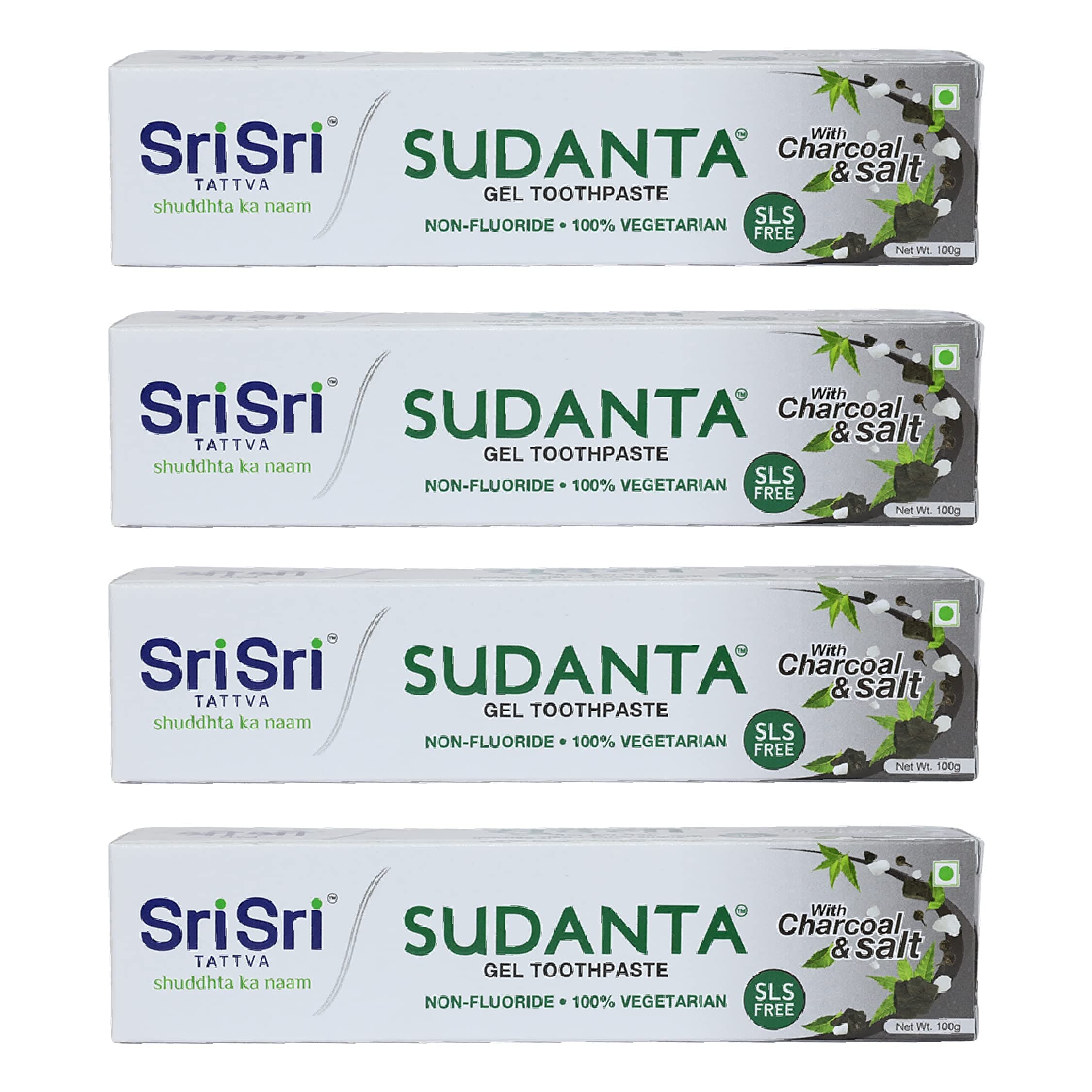 SRI SRI TATTVA Sudanta Gel Toothpaste (100g, Pack of 4)