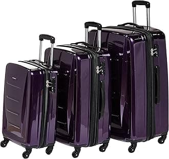 Winfield 2 Fashion Polycarbonate Hardside 3 Piece Spinner Set (Purple)