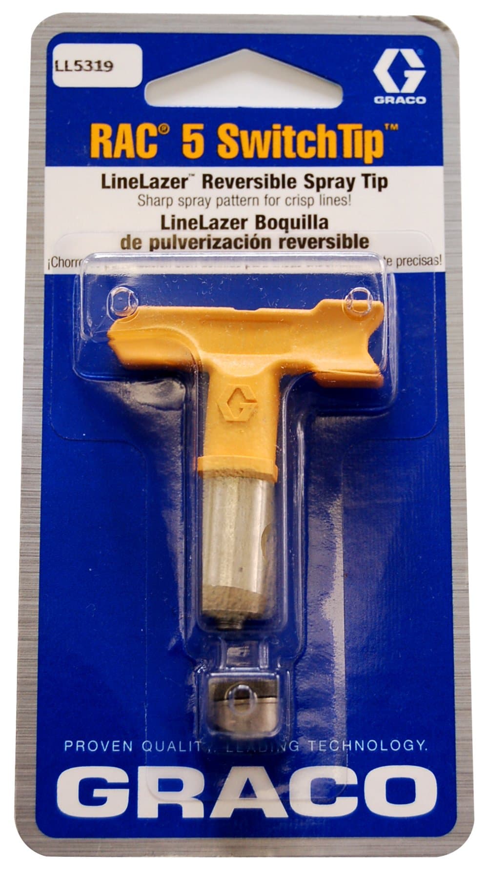 Graco #LL5-319 - LineLazer RAC 5 SwitchTip - 0.019 inches (orifice size) - for 4 inch Line Width - LL5319