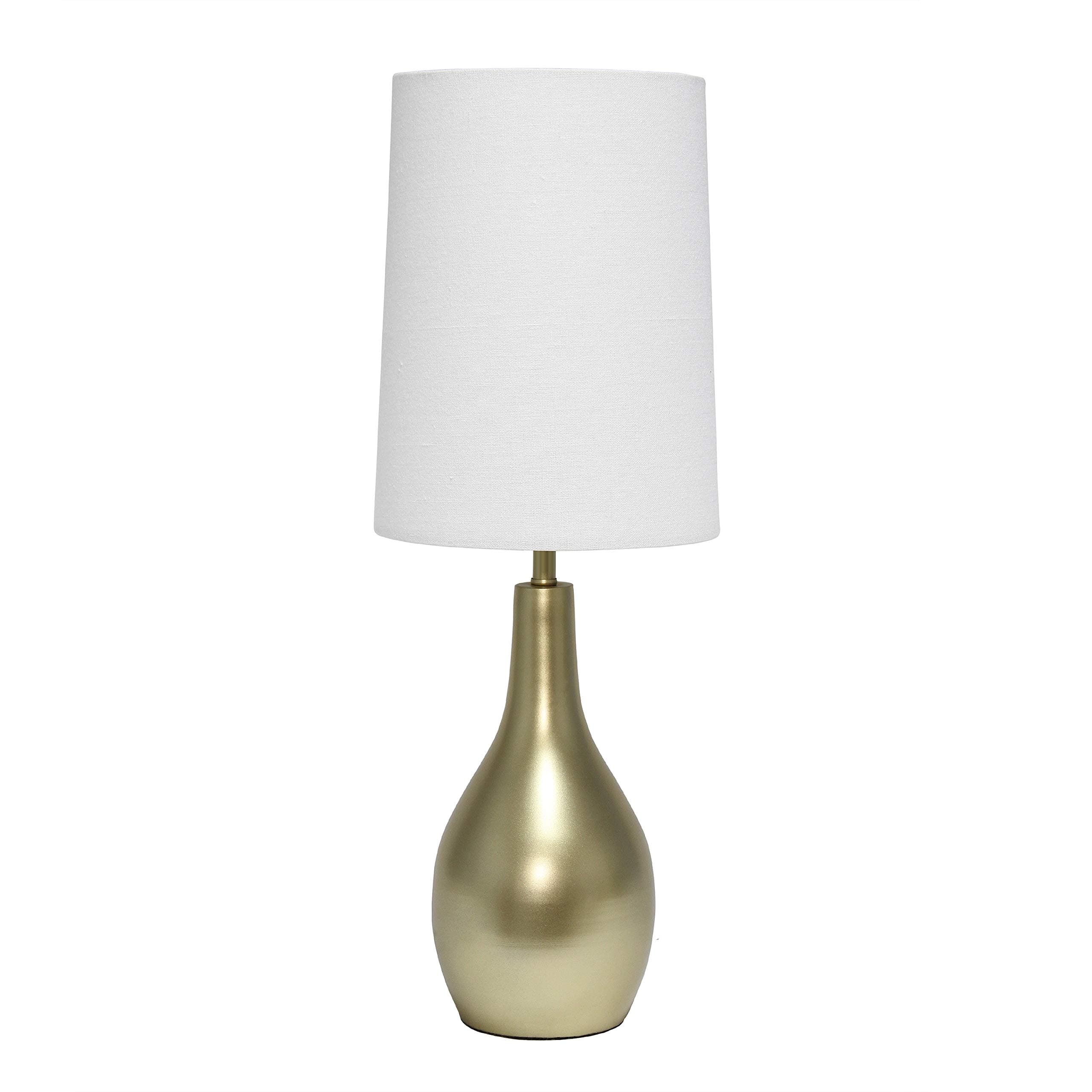Simple Designs LT3303-GLD Tear Drop Table Lamp, Gold