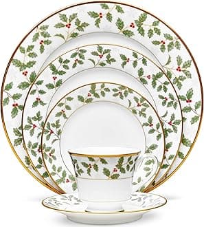 Noritake Holly & Berry Gold 5-Piece Place Setting