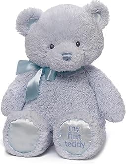 GUND Baby, My First Teddy Bear, Ultra Soft Animal Plush Toy for Babies and Newborns, Blue, 15”