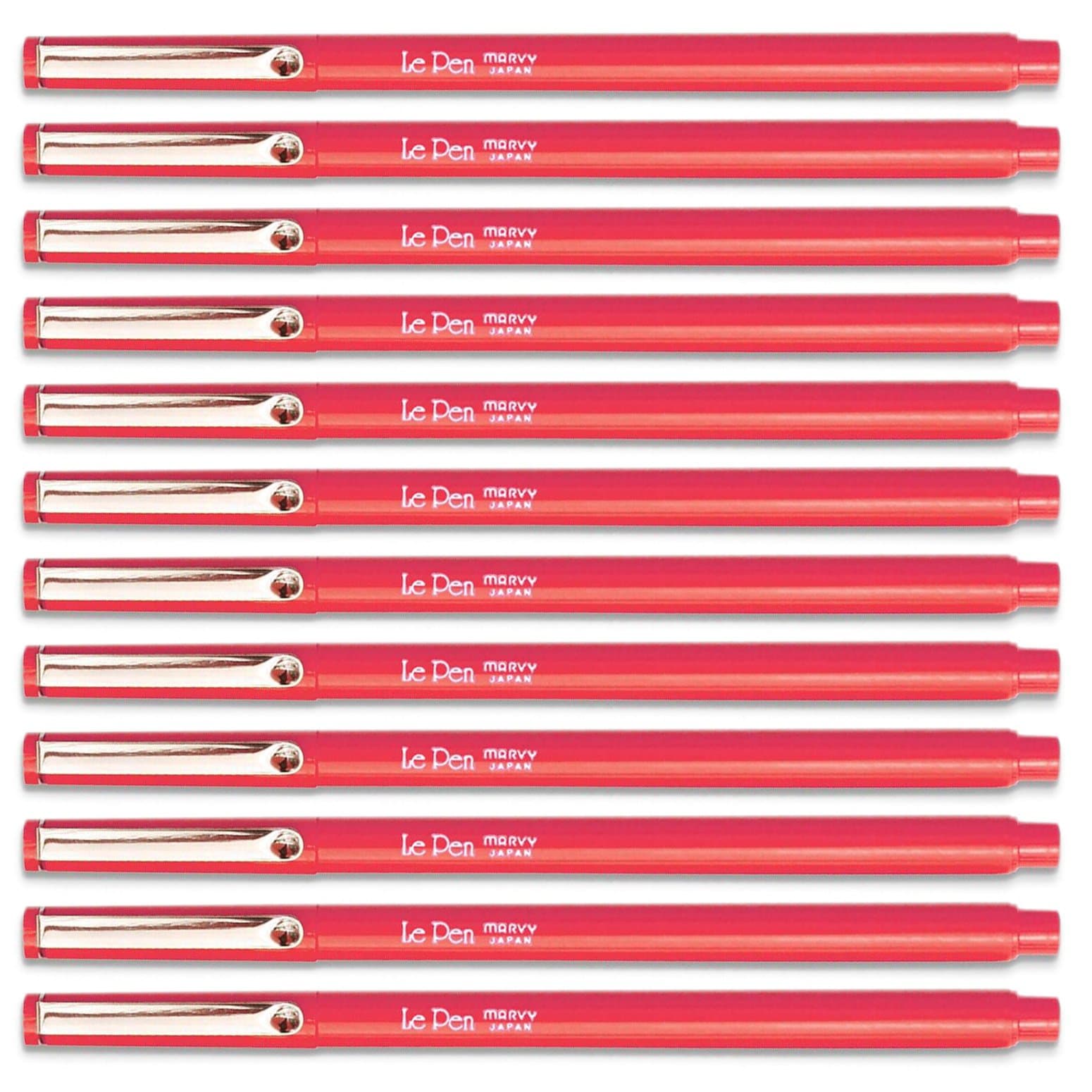 Marvy Uchida Bulk Buy Le Pen .03mm Point Open Stock-Red (12-Pack)