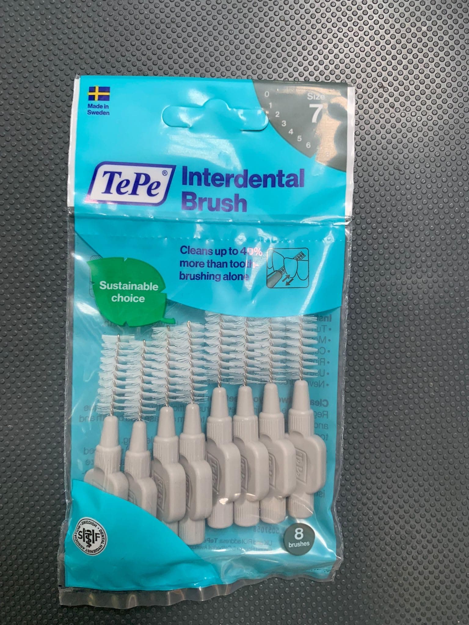 TePe Interdental Brushes 1.3mm Grey - 4 Packets of 8 (32 Brushes)