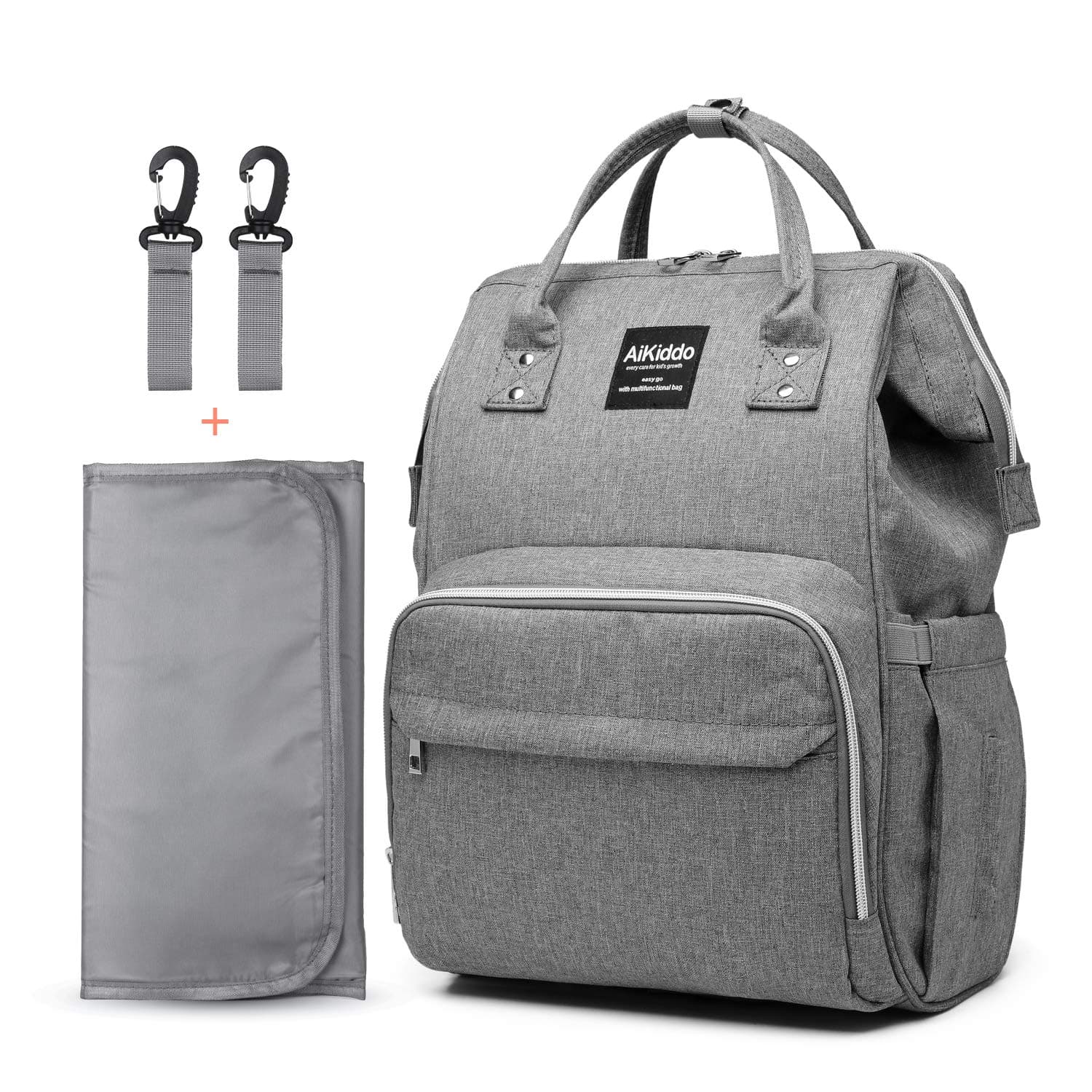 Baby Nappy Changing Bag Backpack | Multi-Function Travel Backpack Organizer for Baby Care | Waterproof, Large Capacity, Stylish and Durable (Grey)