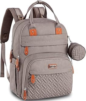 Diaper Bag Backpack, BabbleRoo Baby Nappy Changing Bags Multifunction Waterproof Travel Back Pack