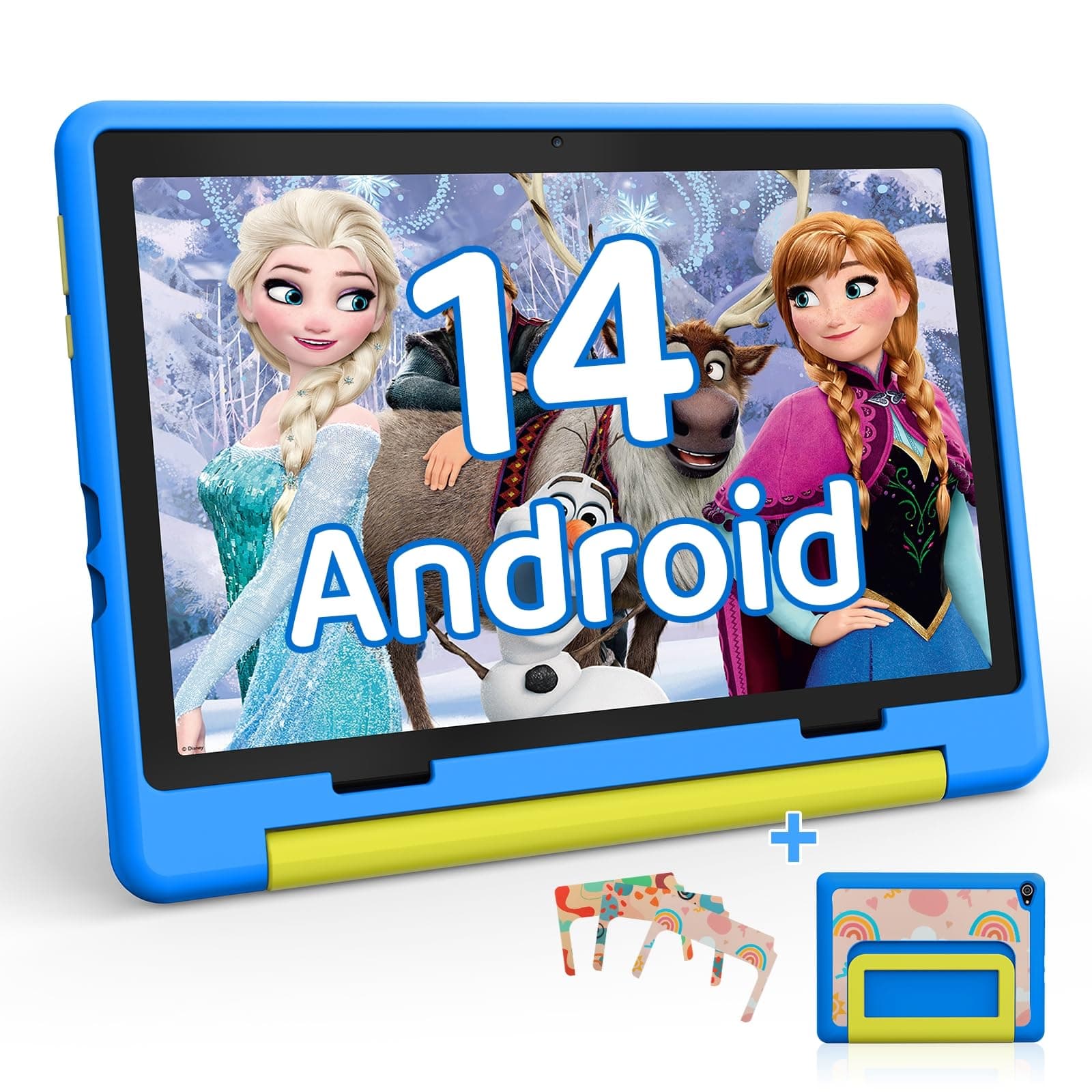 Kids Tablet, Tablets for Kids with 10 inch Android 14 Tablet Octa-Core, 8GB RAM + 64GB ROM/1 TB Expansion, Children Tablets with Parent Control with Protective Case - Blue