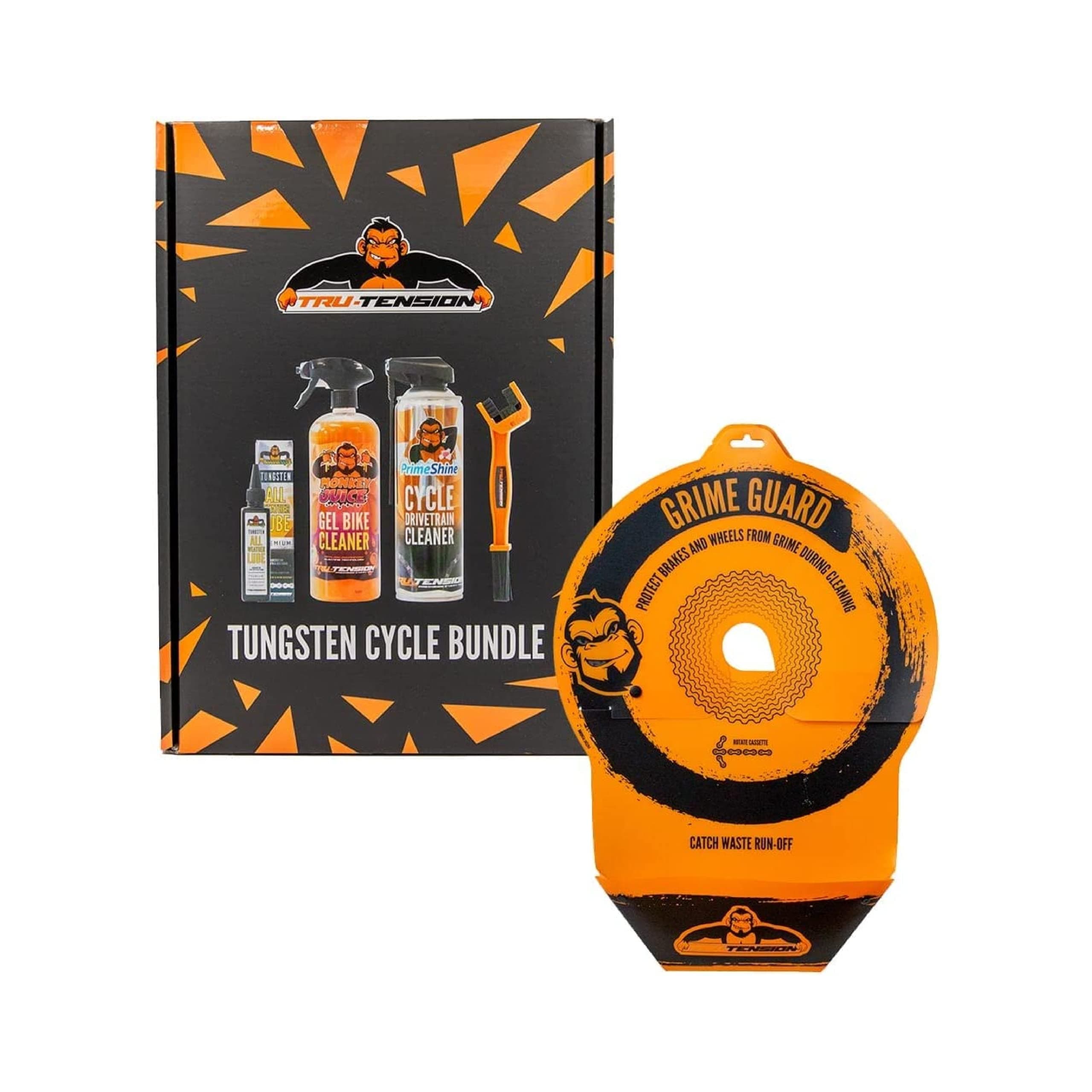 Tru-Tension | Grime Guard Tungsten Bundle | 5 Piece Bicycle Kit | Protect Brakes & Wheels During Cleaning