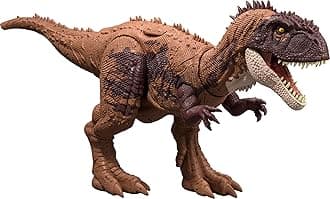 Jurassic World Dinosaur Toys with Roar Sound & Attack Action, Wild Roar Posable Figures, Physical & Connected Digital Play