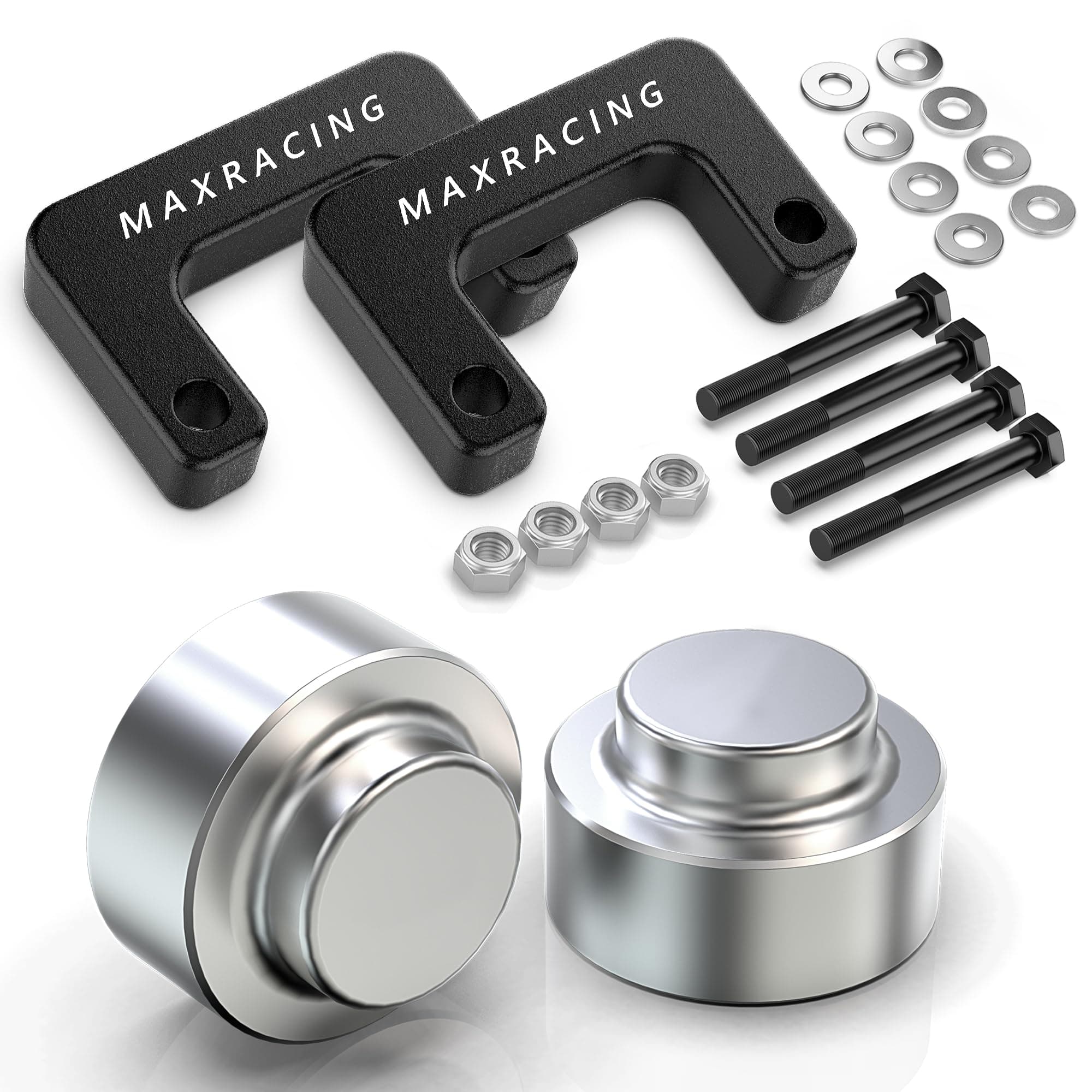 Maxracing 1.5" Front + 1.5" Rear Leveling Lift Kit Compatible with 2007-2020 Chevy Suburban 1500/2007-2013 Chevy Avalanche 1500/2007-2020 Chevy Tahoe / 2007-2020 GMC Yukon 1500 4WD/2WD