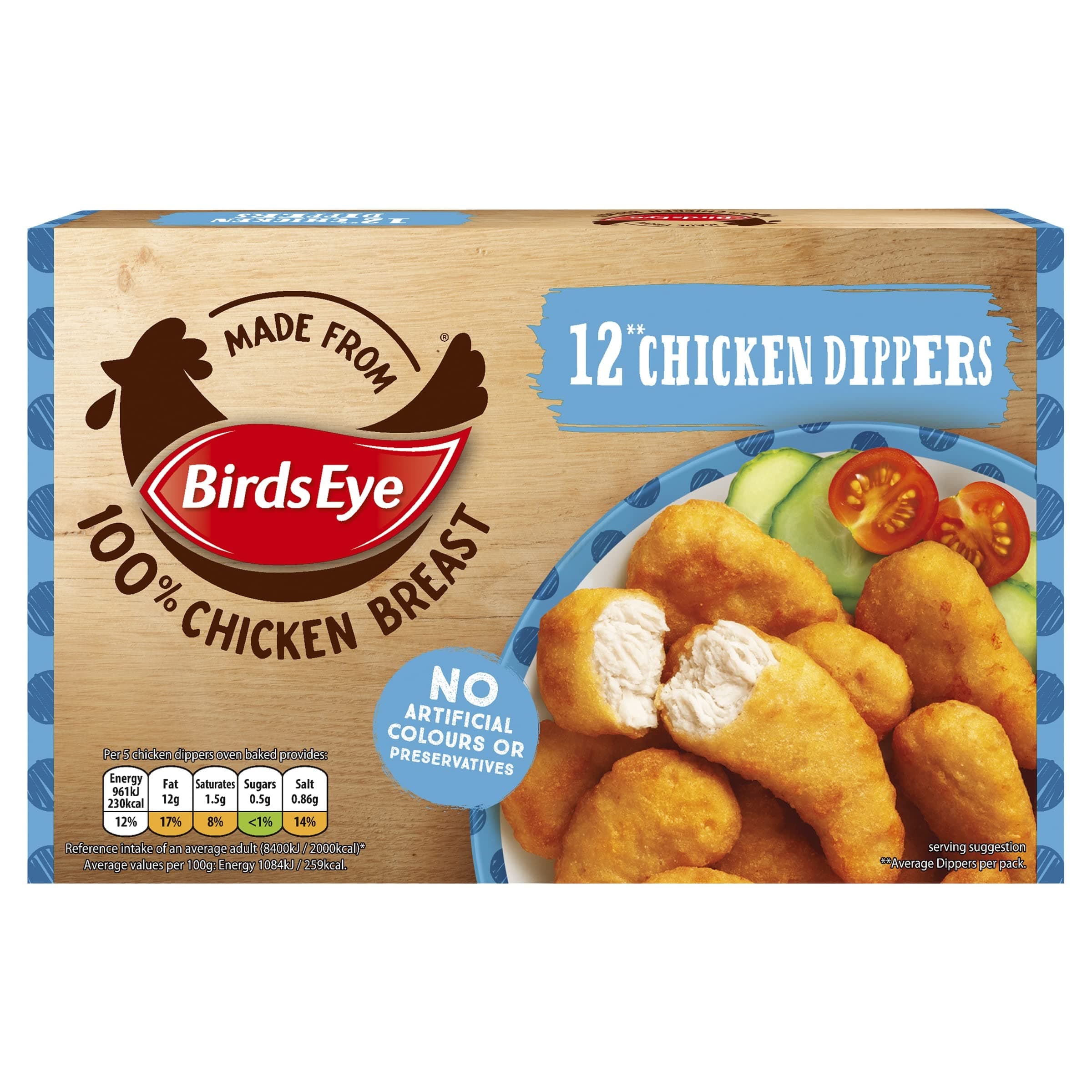 Birds Eye 12 Crispy Chicken Dippers 220g