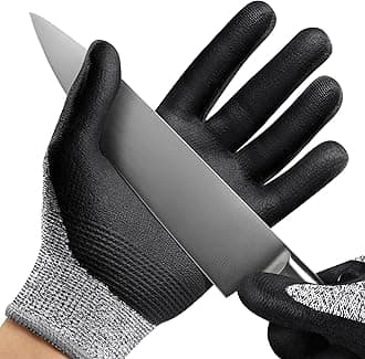 Professional Cut Resistant Work Gloves for Men and Women with Firm Grip and Waterproof Palms — Touchscreen Tips & Reinforced Thumb — Ideal for Cutting, Slicing and Dicing