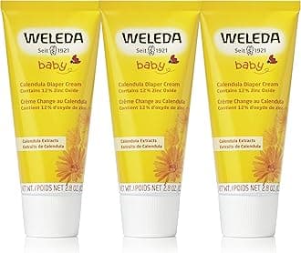 Baby Calendula Diaper Cream, 2.8 Fluid Ounce (Pack of 3), Plant Rich Protection with Calendula, Chamomile, Sweet Almond Oil, Lanolin and Zinc Oxide