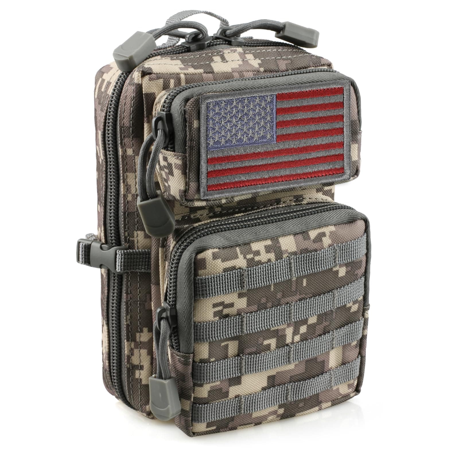 LIVANS Tactical Molle Utility Pouch, EDC Tool Pouch Tactical Phone Pouches Mini Waist Pouches Medical EDC IFAK Pack Mini Design of 3-Day Backpack