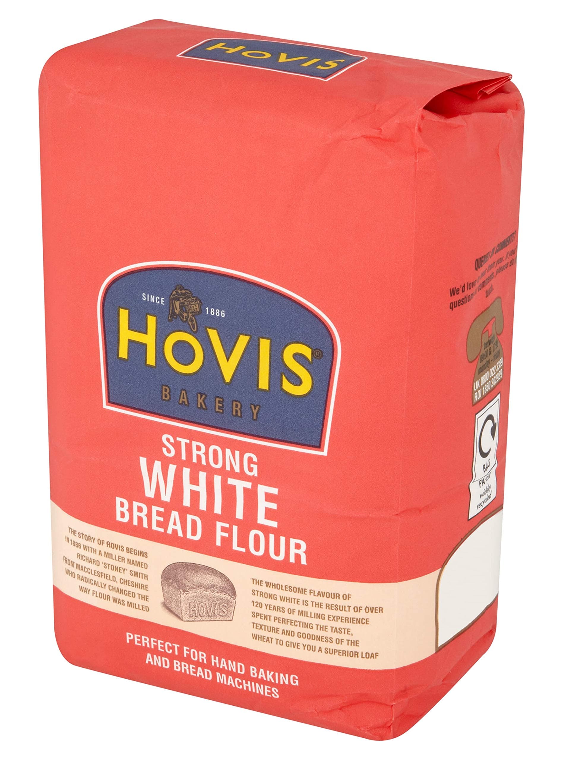 Hovis Strong White Bread Flour - 8x1.5kg