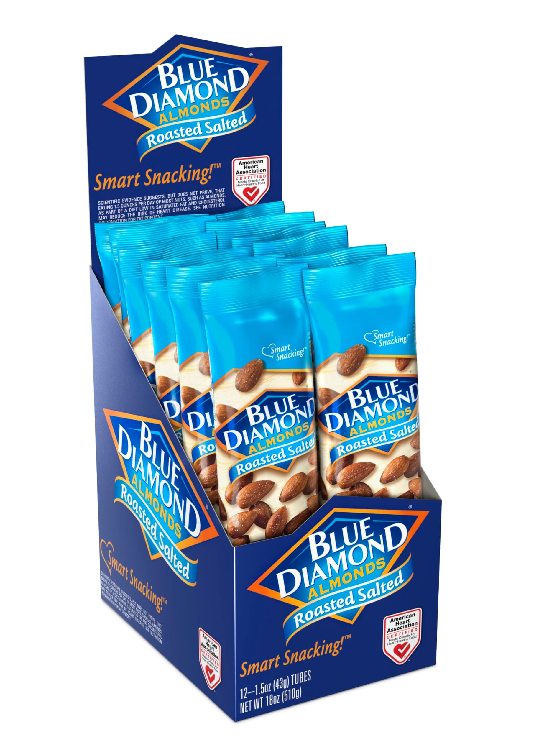 Blue Diamond Almonds, Roasted Salted, 1.5 Ounce (Pack of 12)