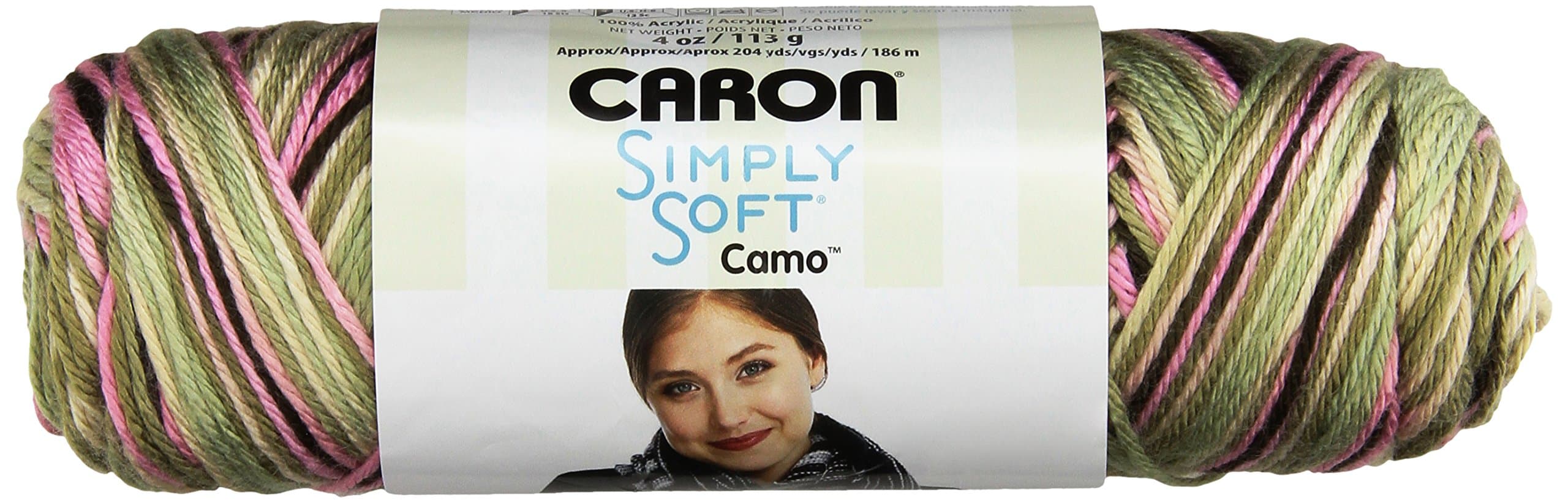 Simply Soft Camo Yarn-Pink Camo