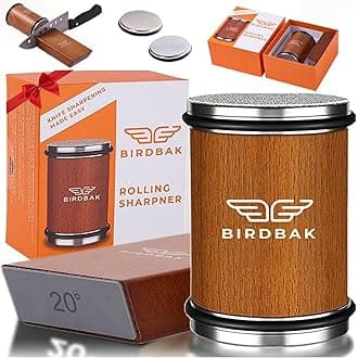 The Original Premium Rolling Knife Sharpener Kit - Ultimate Knife Sharpening Solution - With Diamonds and Ceramic for Steel of Any Hardness, Knife Sharpener 15 and 20 degree For Kitchen Knives