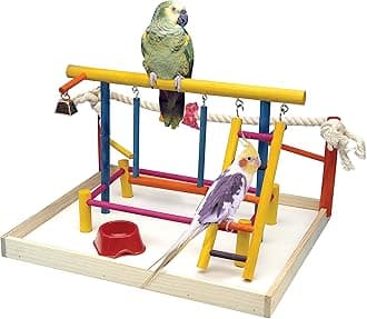Bird Life Wooden Playpen – Perfect for Sun Conures, Ring Necks, and Similar Sized Parrots – Extra-Large