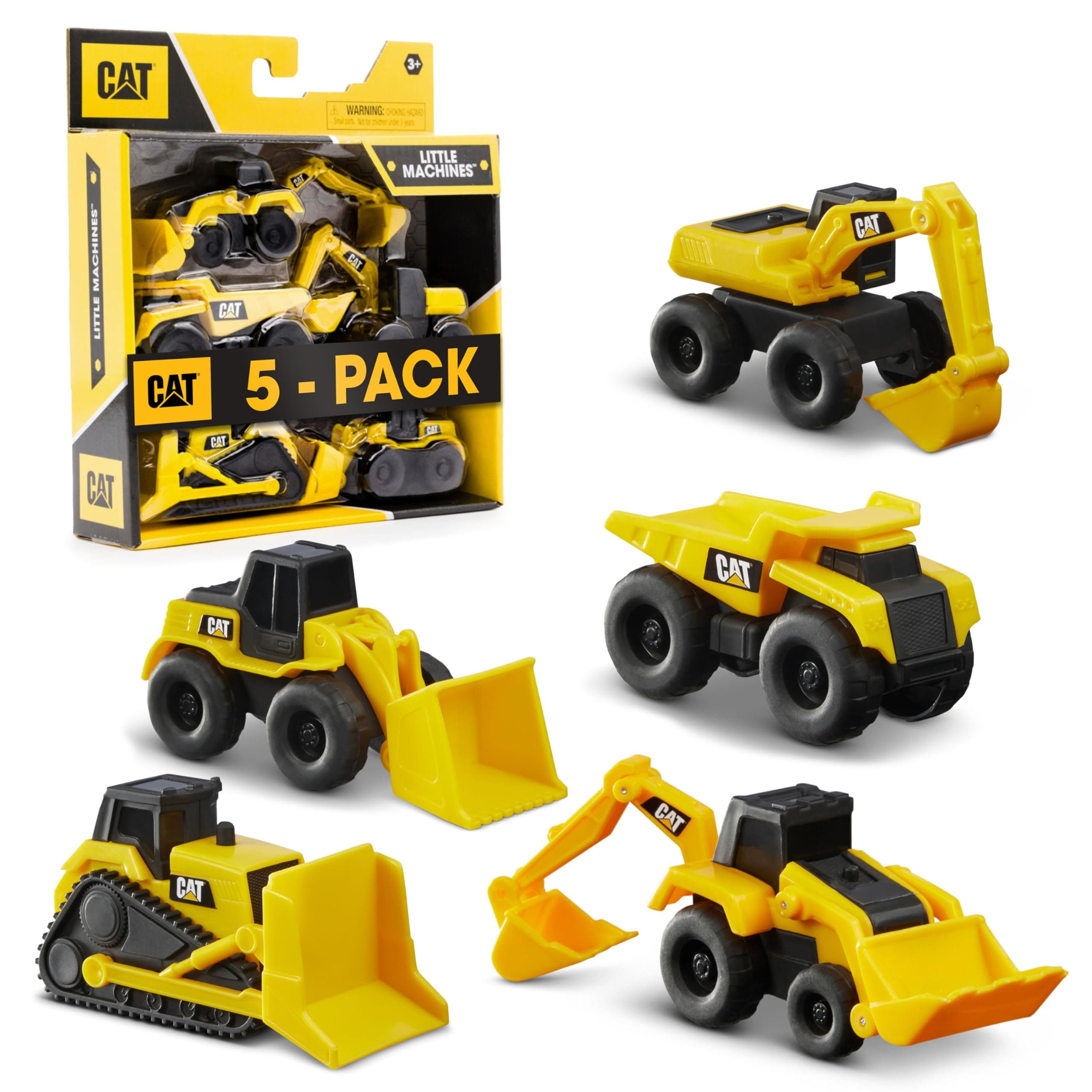 CAT Construction Little Machines 5 pack Assortment 82150, Black
