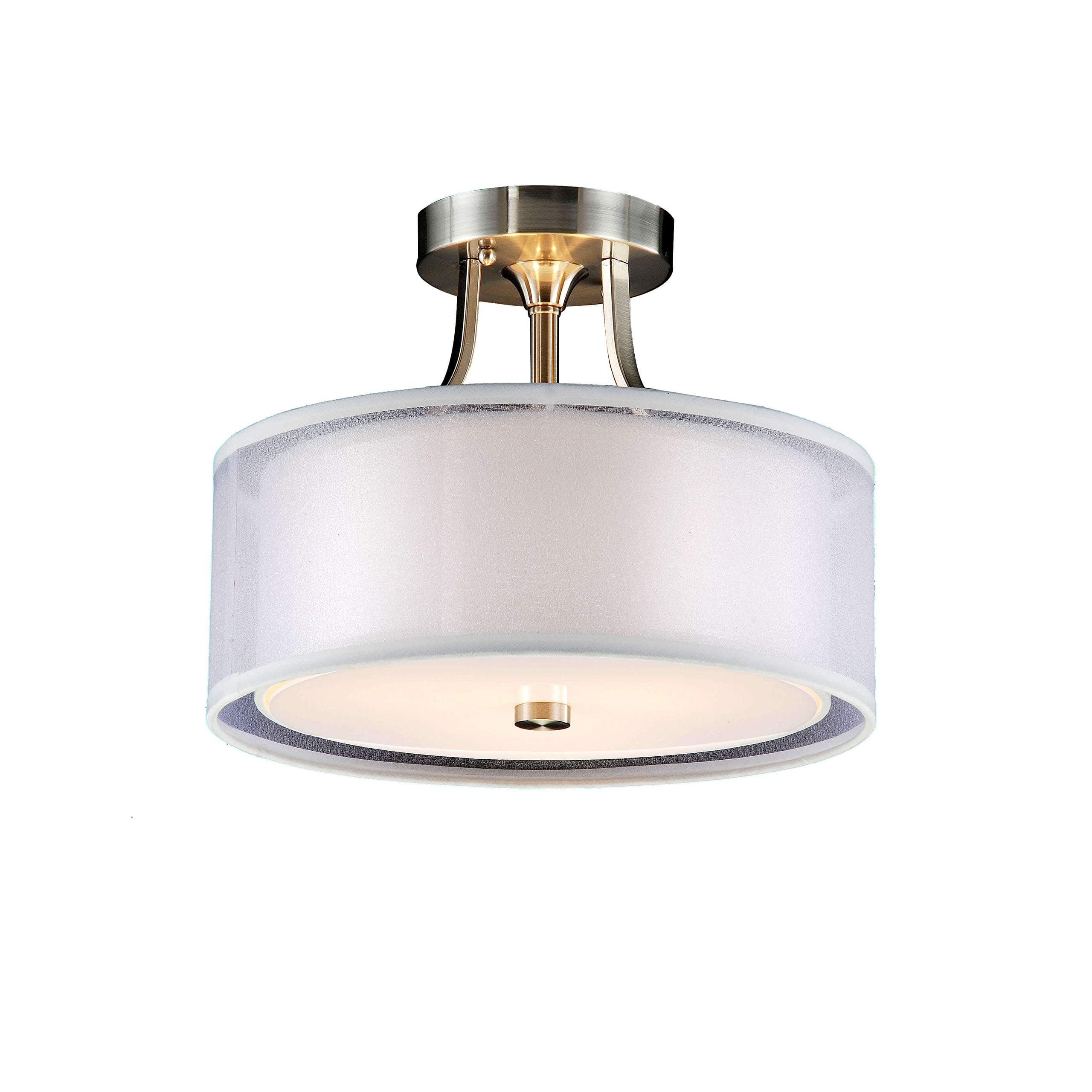 Altea 3-Light Satin Nickel Flush Mount Chandelier