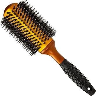 Large Round Blow Dry Brush - Boar Bristle, Thermal Ceramic Barrel, Professional Anti-Static Roller Hair Brush for Styling and Blow Drying – 20 Row, For Long Hair - By Cantor