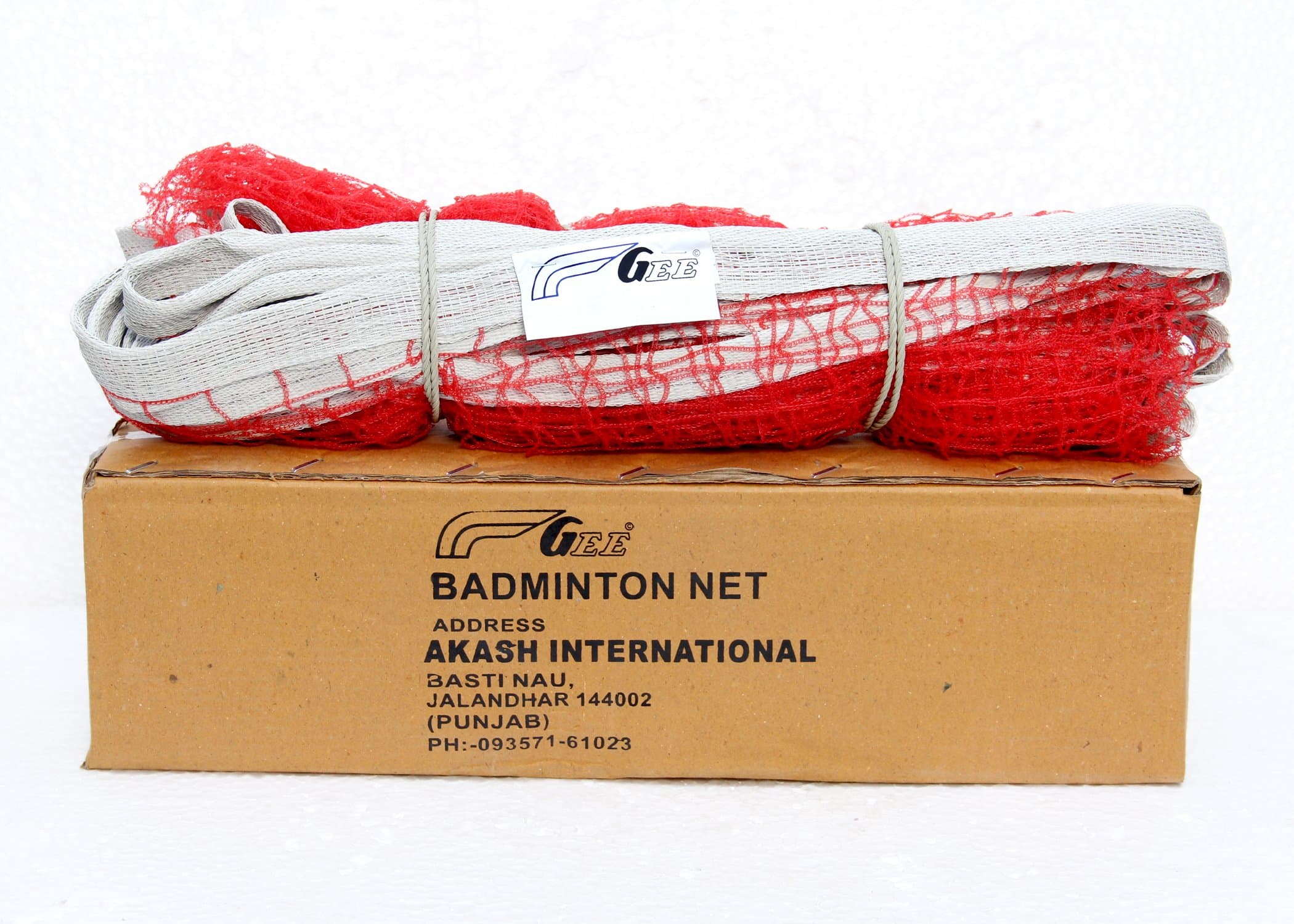 Gee Nylon Badminton Net Standard Red in Box Packing
