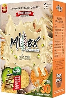 Millex Millet Healthy Mix 1kg | 30 Natural Nutrition Ingredients | Sprouted Cereals,Nuts, & Pulses |No Sugar Organic Multigrain Nutrition Drink | |Porridge Mix (Pack of 1)
