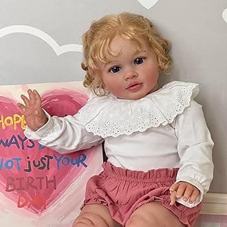 Pinky Reborn Dolls Huge Baby Size Lovely 26inch 66cm New Reborn Girl Doll with Rooted Blonde Hair Soft Cuddle Body Toys