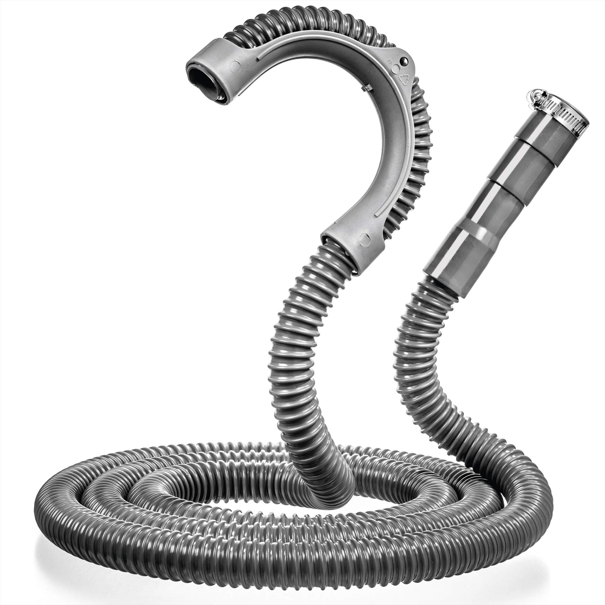 Universal Washing Machine Drain Hose - 14 Ft Drain Hose - Corrugated and Flexible Washer Drain Hose - Installation Washer Hose Drain Replacement - Reinforced Washer Hoses with Clamp (X-Long)