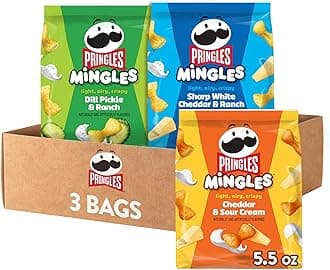 Mingles Puffed Snacks, Variety Pack, Cheese Puffs, Salty Snacks (3 Bags)