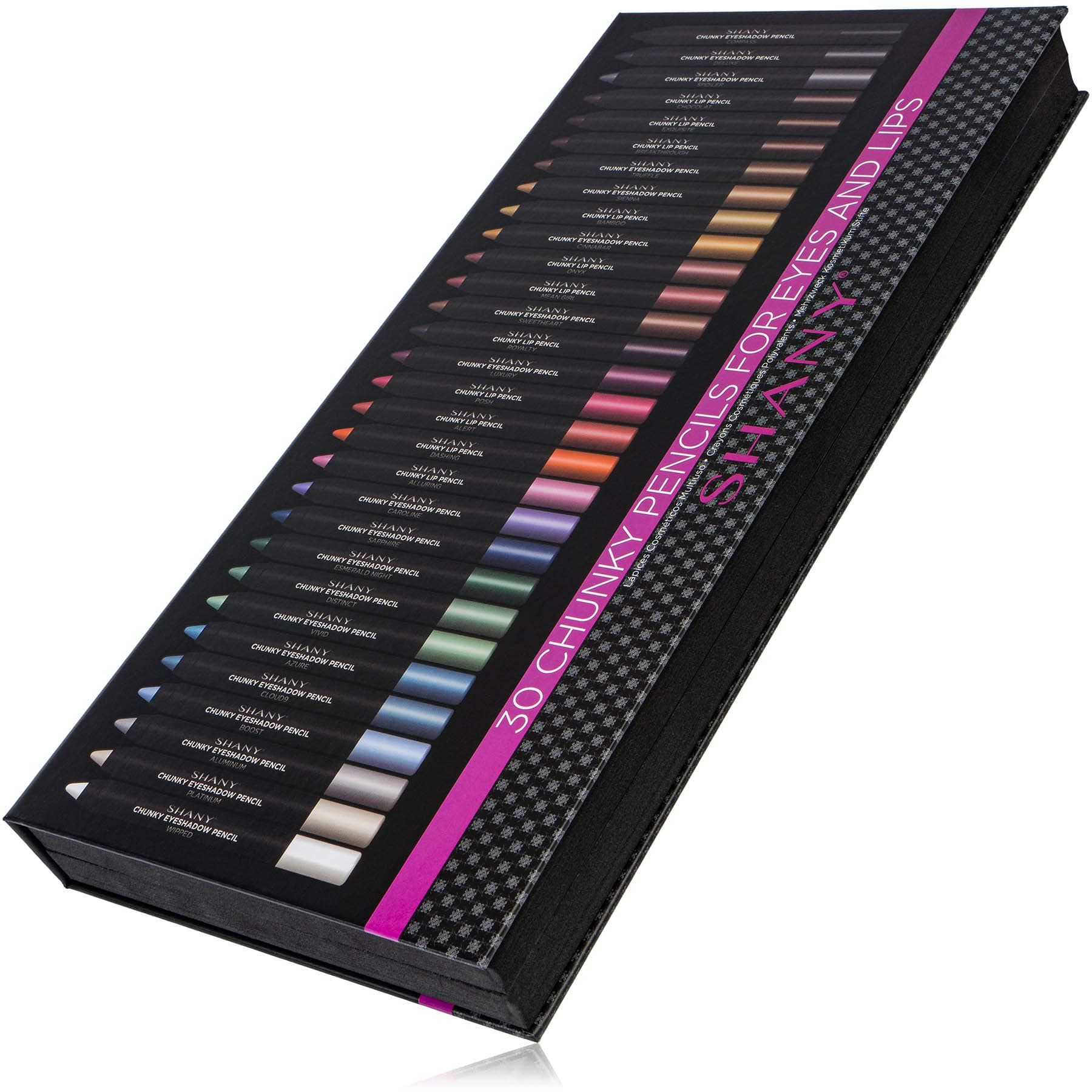 SHANY Chunky Eyeshadow Pencils Lip Liner, Eyeliner, Eye Pencil, Multi Use Chunky Pencils for Eye Shadow, Lip Makeup, Lipstick with Vitamin E,Aloe Vera - Multi-Colored