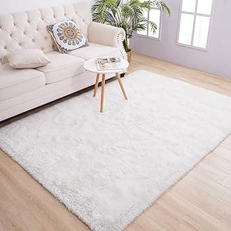 Chicrug Soft Area Rugs for Bedroom Living Room Plush Fluffy Rug 4x6 Feet, Shag Furry Area Rug Carpet Non Shedding for Nursery Children Kids Girls Room Home Decorative, Cream