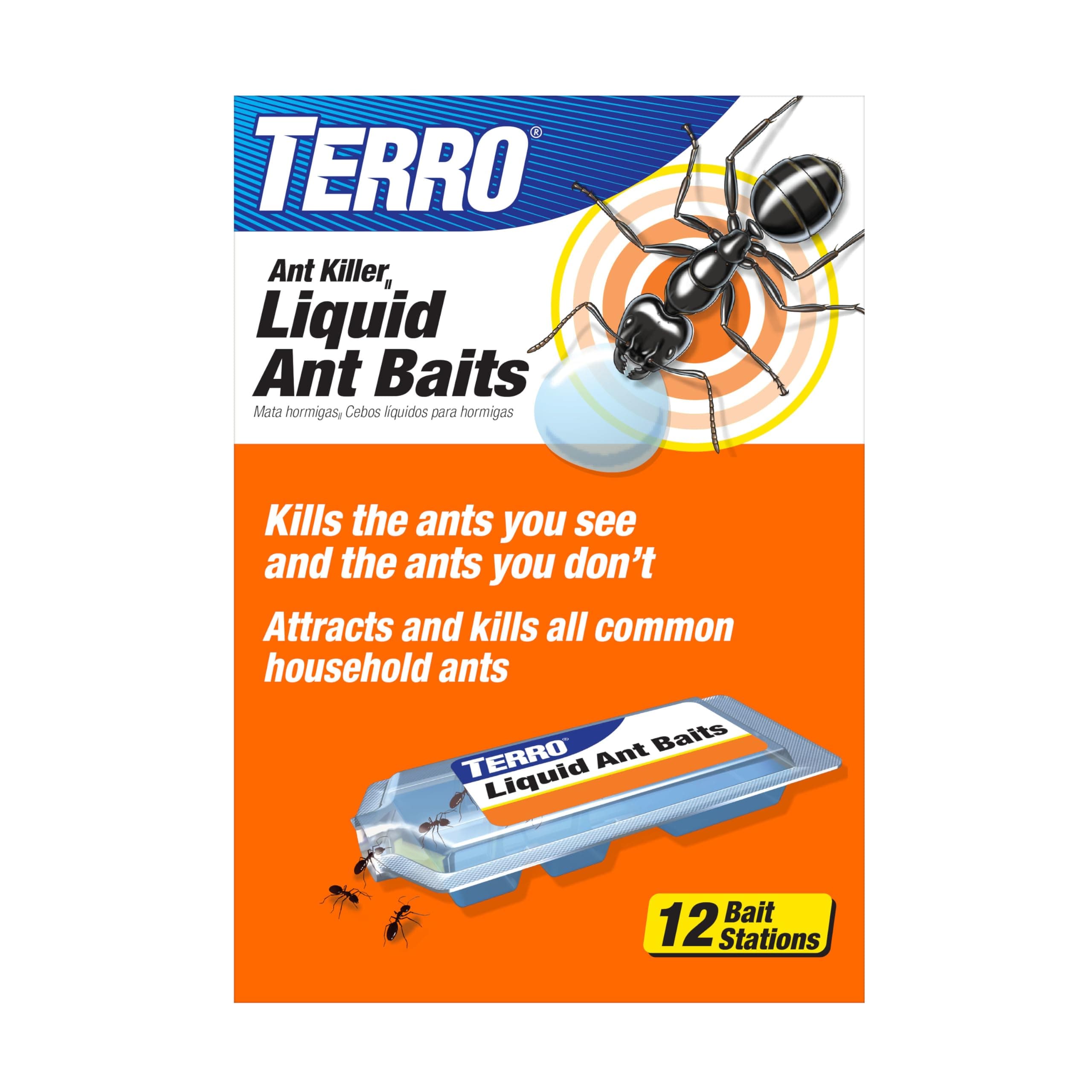 Ant Killer Bait Stations T300B - Liquid Bait to Eliminate Ants - Bait System - 12 Count Stations for Effective Indoor Ant Control