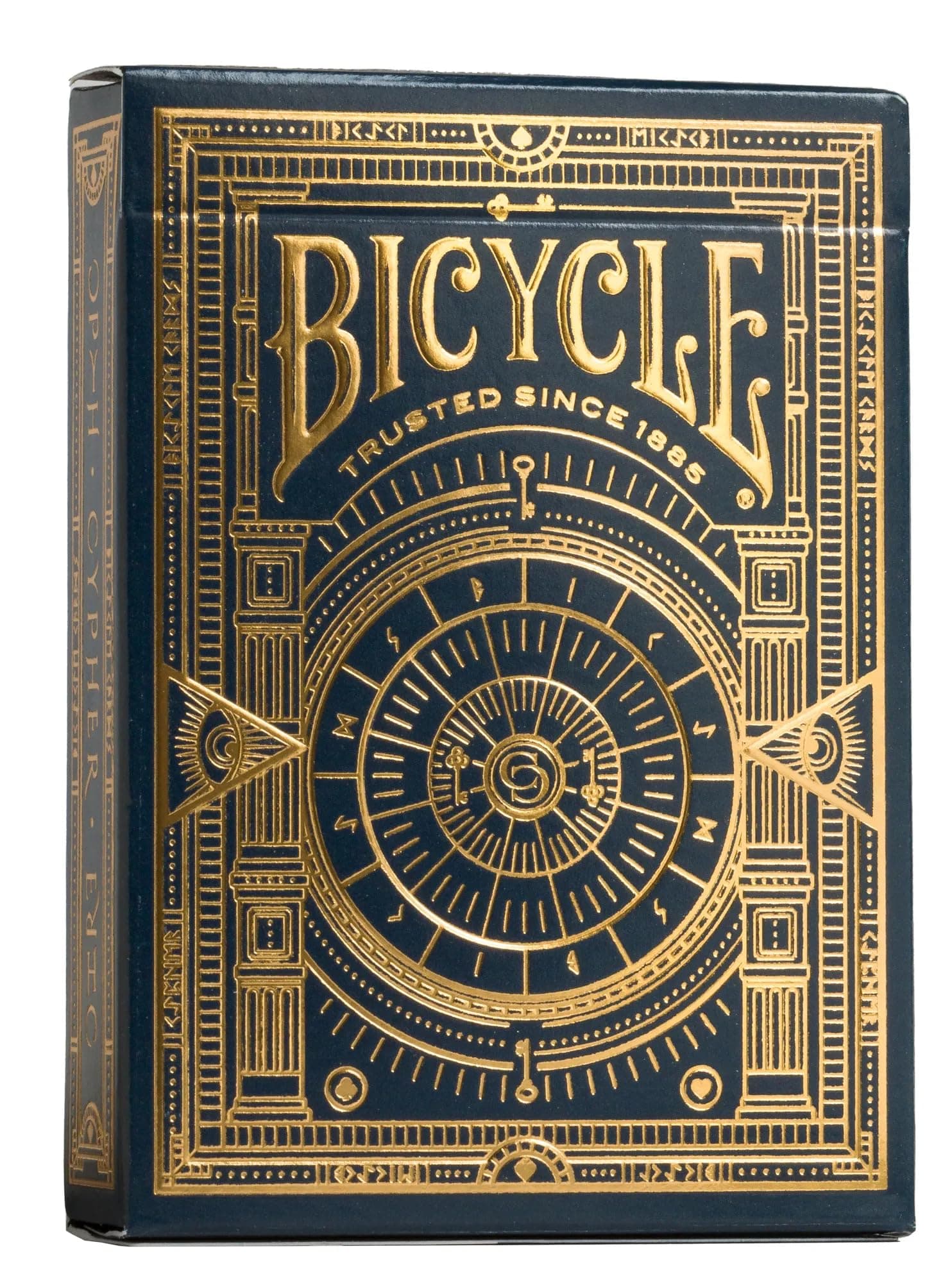 Bicycle Cypher Premium Black Playing Cards, Gold Foil, Encrypted Messages in ...