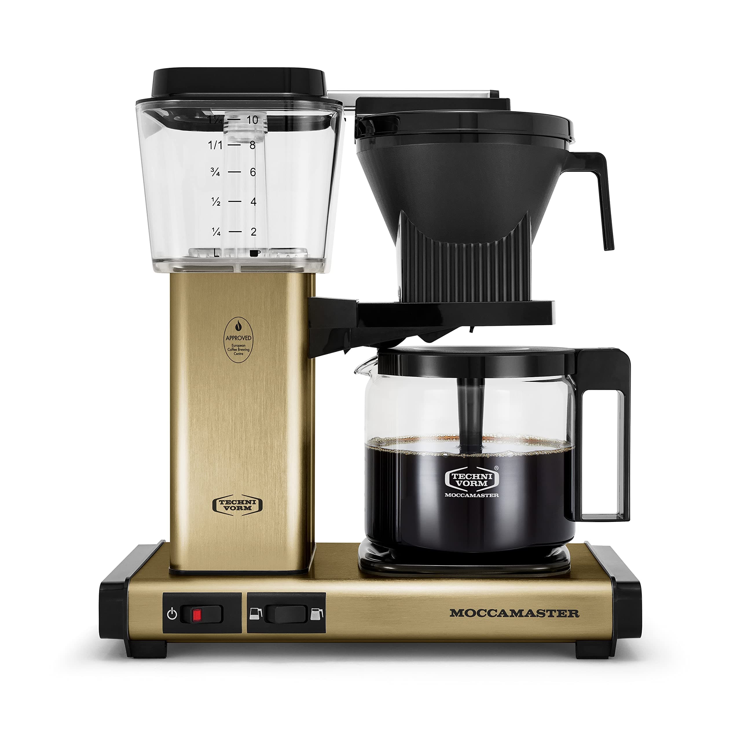 Technivorm Moccamaster 53936 KBGV 10-Cup Coffee Maker Brushed Gold, 40 Ounce, 1.25l