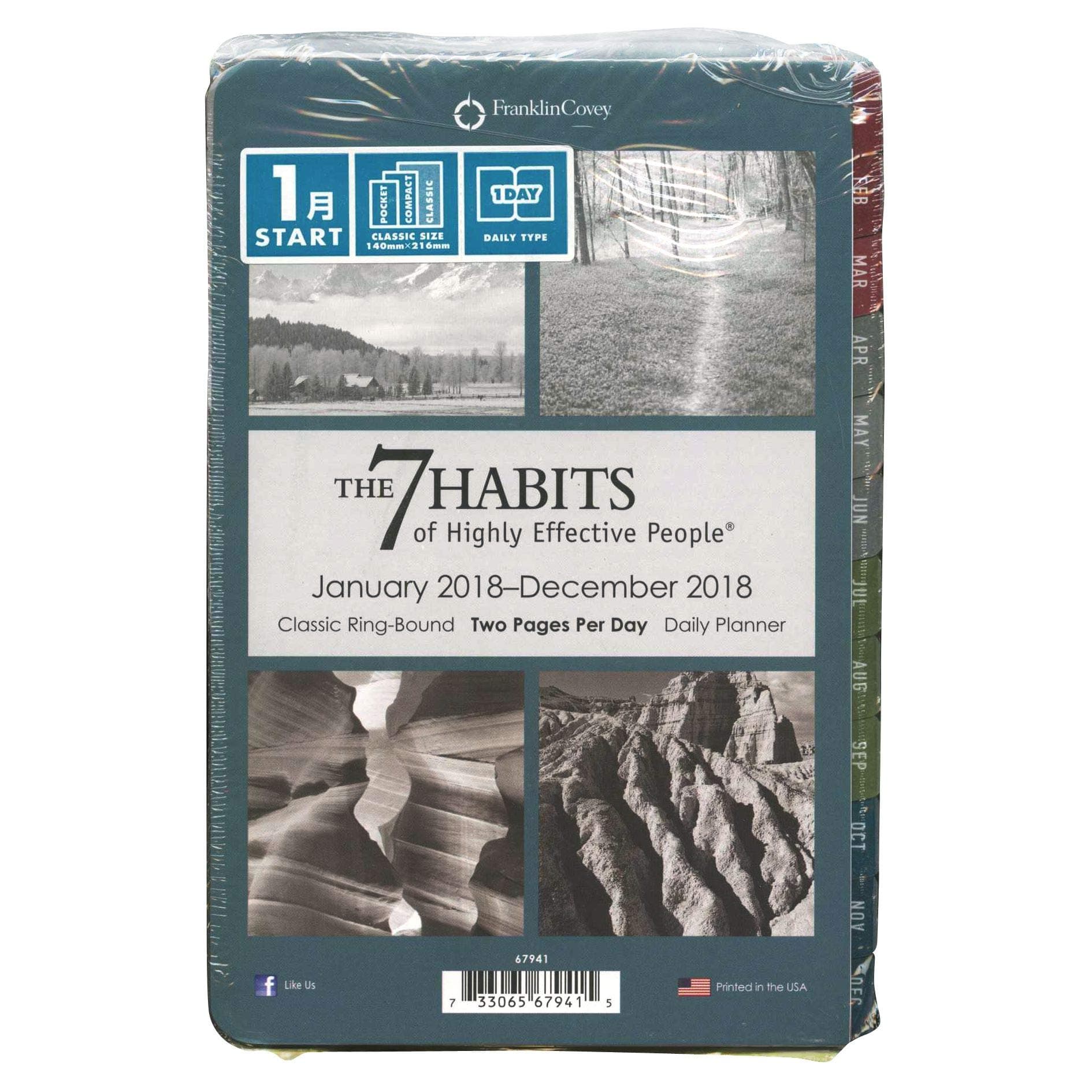 Classic 7 Habits Daily Ring-bound Planner - Jan 2018 - Dec 2018