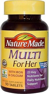 Nature Made Multi For Her With Iron And Calcium Count 90 Tablets - Pack of 1 Multi