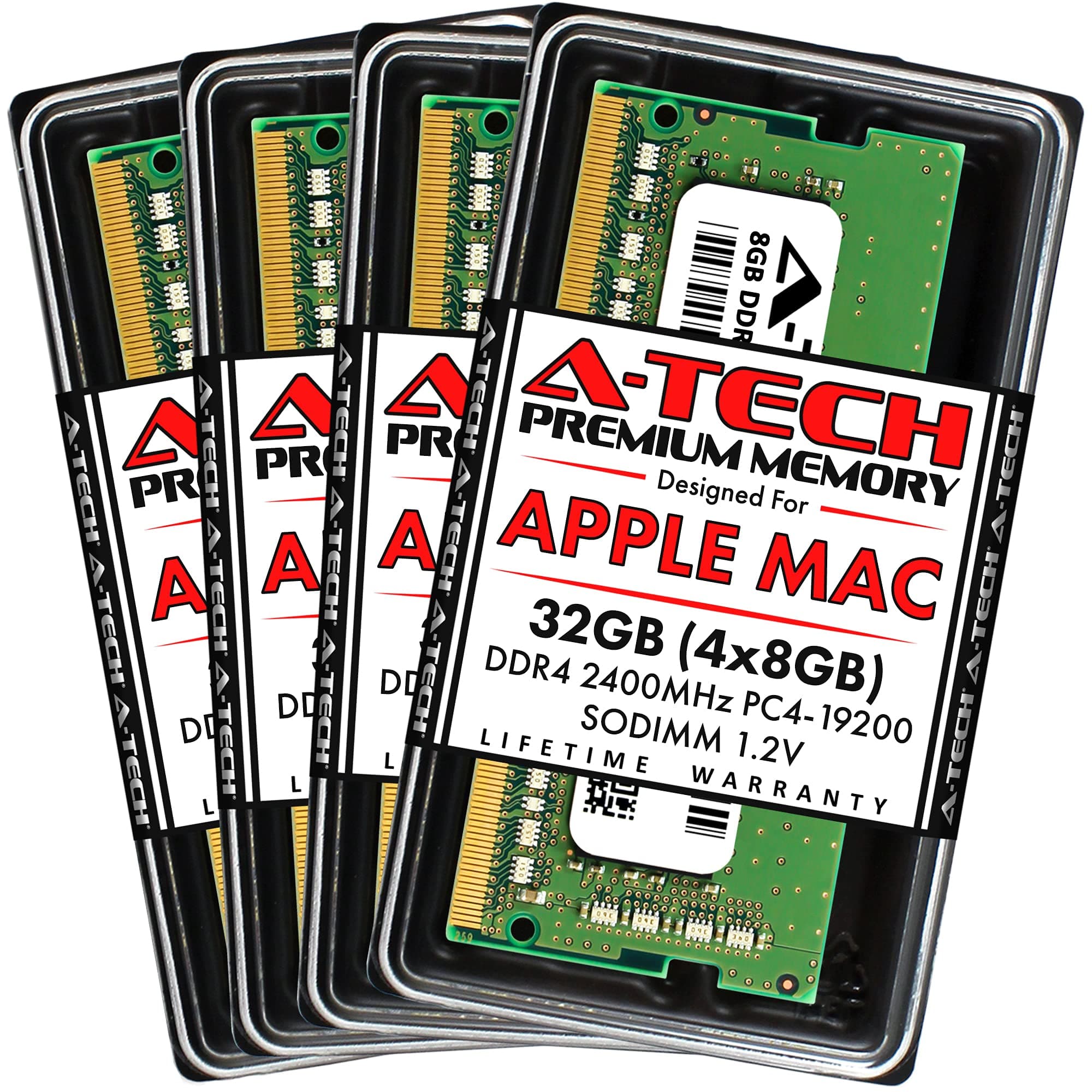 A-Tech Components 32GB (4x8GB) RAM for Apple iMac 2017 27 inch Retina 5K | DDR4 2400MHz SODIMM PC4-19200 1.2V 260-Pin SO-DIMM Memory Upgrade Kit